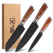 Kitchen Knife Set, 3 Pieces Japanese High Carbon Stainless Steel Chef Cooking...