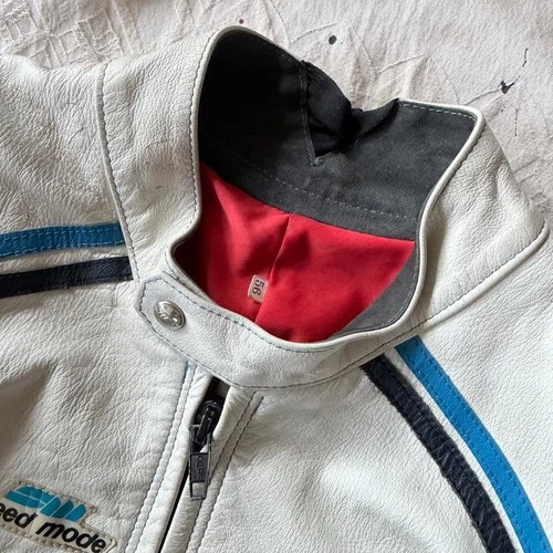 Vintage Speed Mode Cafe Racer Motorcycle Jacket & Pants Size S image 4
