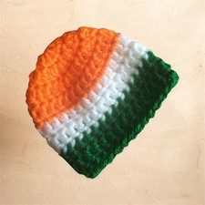 Irish Flag Baby Beanie Hat Handmade Crochet Ireland Patriot Irish American Gift