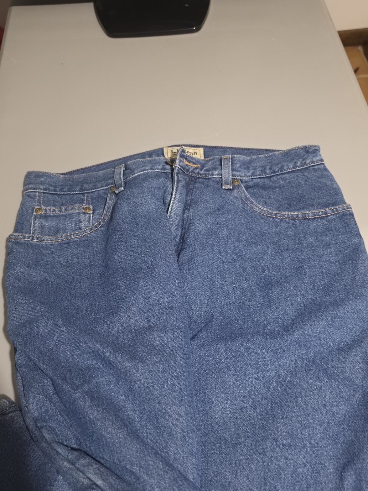 LL Bean Women’s Fleece Lined Denim Jeans, Original Relaxed Fit, 14 PET image 2
