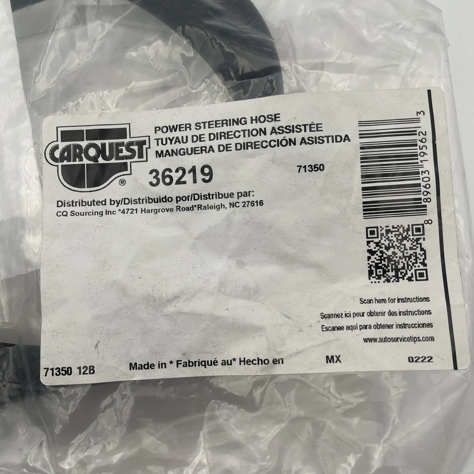 CARQUEST Dirección Asistida 36219 - Manguera de Retorno Dirección Asistida Foto 2 de 4