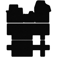 Velour Fußmatten für Opel Zafira Life 2019-... 9Per, Schwarz x14 Rand