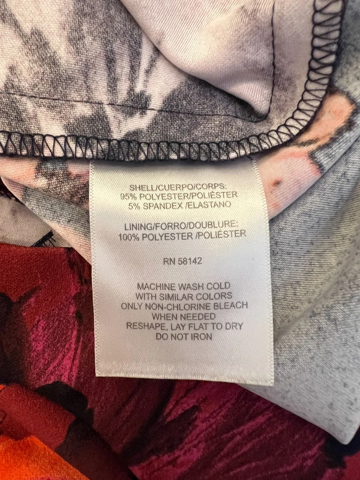 Vestido Vaina Floral Maggy London Para Mujer EE. UU. 14 Sin Mangas Cuello en V Bodycon Vestido Foto 3 de 4