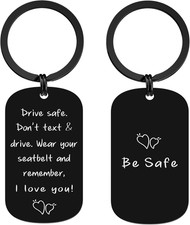 Valentines Day Gifts for Him, Drive Safe Keychain, Birthday Anniversary Valentin