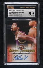 2016 Leaf Best of Basketball Career Achievements Magic Johnson CSG 9.5 Auto 9l4