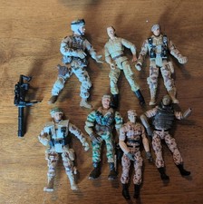 Military Soldier Action Figures Mixed Lot Plastic 7 Pack with Accessories