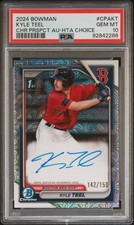 2024 Bowman Chrome Prospect Auto Chr Prspct Au-Hta Choice Kyle Teel /150 PSA 10