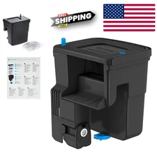 Tidal Power Aquarium Filter for Large Fish Tanks 35 Gallon Black Adjustable Flow