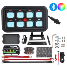8 Gang RGB Switch Panel Toggle Momentary Pulsed Touch Bluetooth APP Control