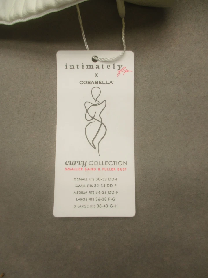 Nuevo con etiquetas Sujetador Bralette Cosabella Talla S Blanco Sin Forro Inalámbrico Cierre Trasero 10S Foto 4 de 4