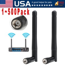 500X RP-SMA Antenna for WiFi 2.4GHz 5Ghz Wireless Router or Card Female Pin Lot