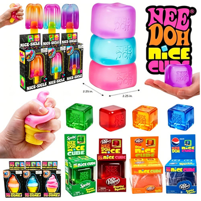 #ad Schylling NeeDoh Fidget Toy Set Ice Cream Cone amp; Nice Cube Stress Relief Deskt $11.99