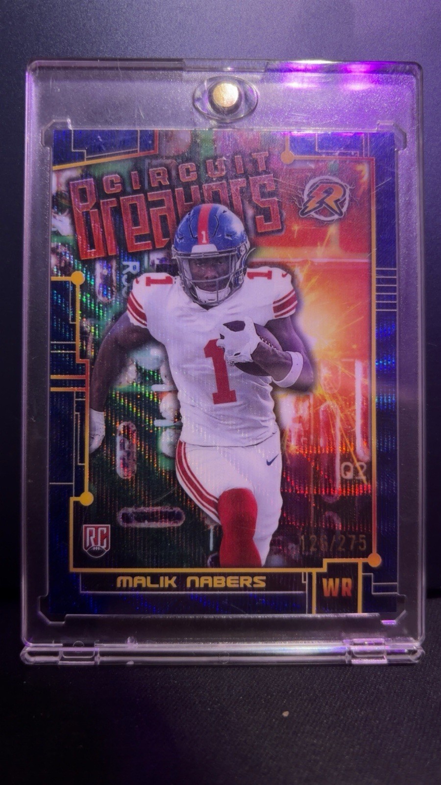 2024 Topps Resurgence Malik Nabers Circuit Breakers RC Navy Surge #/275 Giants