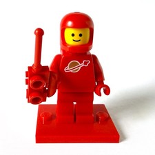 LEGO Space Classic Spaceman Minifigure Astronauta Rosso Originale NUOVO - 2° Riedizione