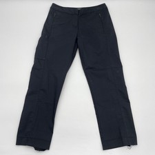 ADIDAS Pants Black Cropped Ankle Stretch Athletic FLAWED Women's Sz 2