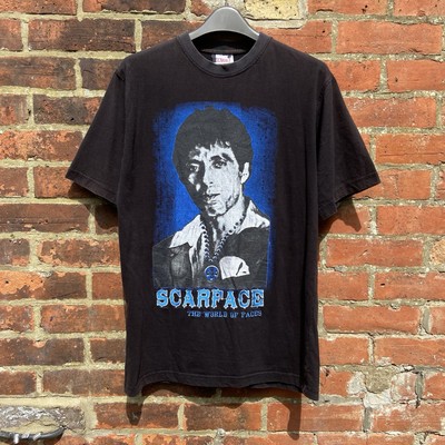 Vintage 00s Scarface T-Shirt Large Tony Montana Embroidered Movie Gangster Y2K
