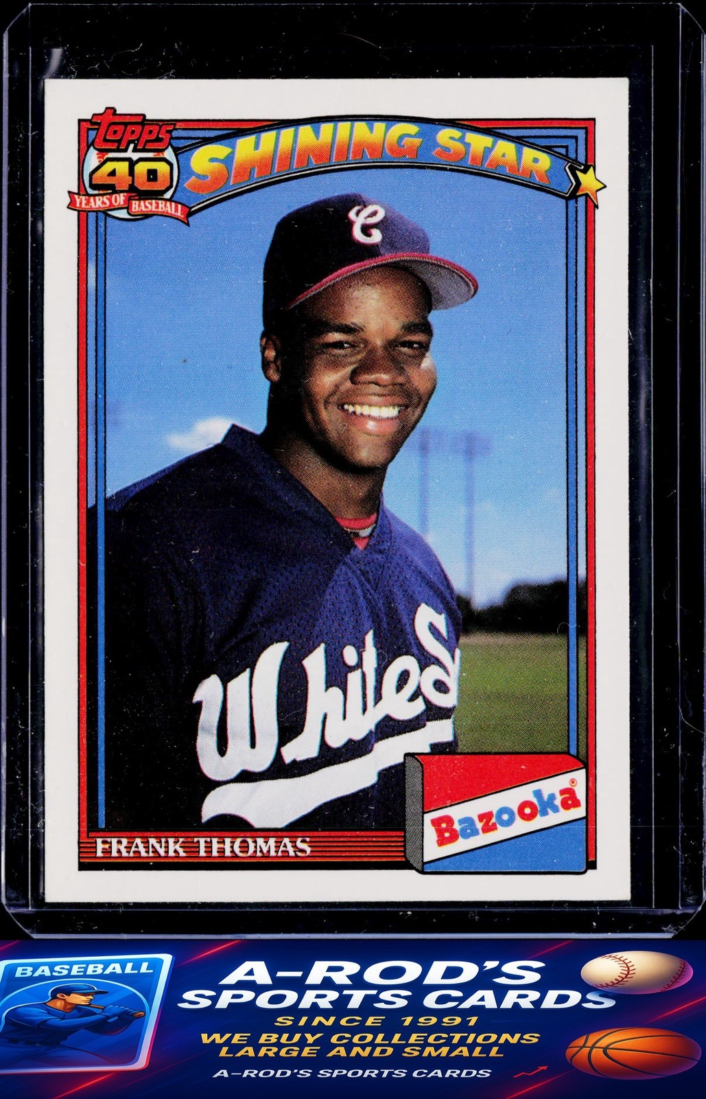 1991 Topps Bazooka Shining Stars * Frank Thomas * Card #7 *