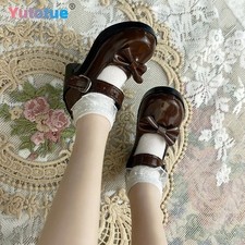 Yutotue Dolls Pu leather Shoes with Bow Glitter fits 1/3 1/4 1/6 BJD SD Toys DIY