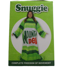 Mountain Dew Snuggie Super Soft Fleece Blanket With Sleeves 71 x 54 inches