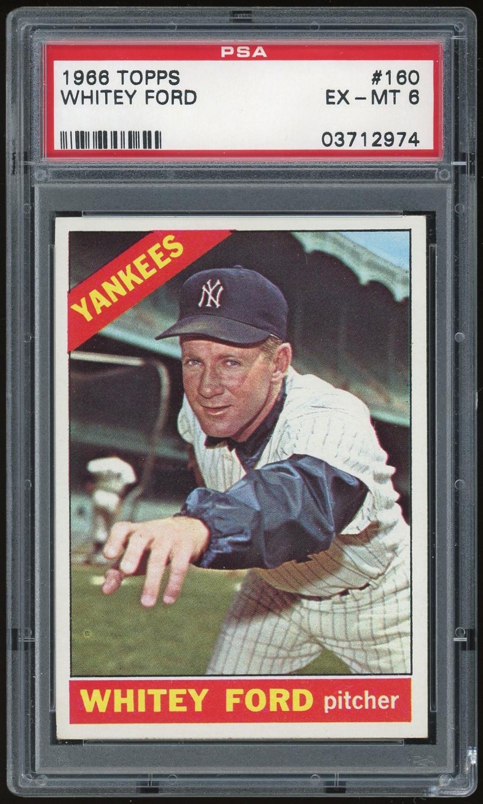 1966 Topps #160 Whitey Ford PSA 6 *2974