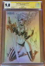 LADY DEATH SCORCHED EARTH #1 FOIL VARIANT CGC 9.8 SS Signed Dawn McTeigue, +1!