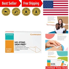 Box of 50 Smith & Nephew No Sting Wipes - Safe Skin Preparation for All Users