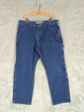 Wrangler Carpenter Straight leg Work Blue Jeans Mens 36x29 baggy skater utility