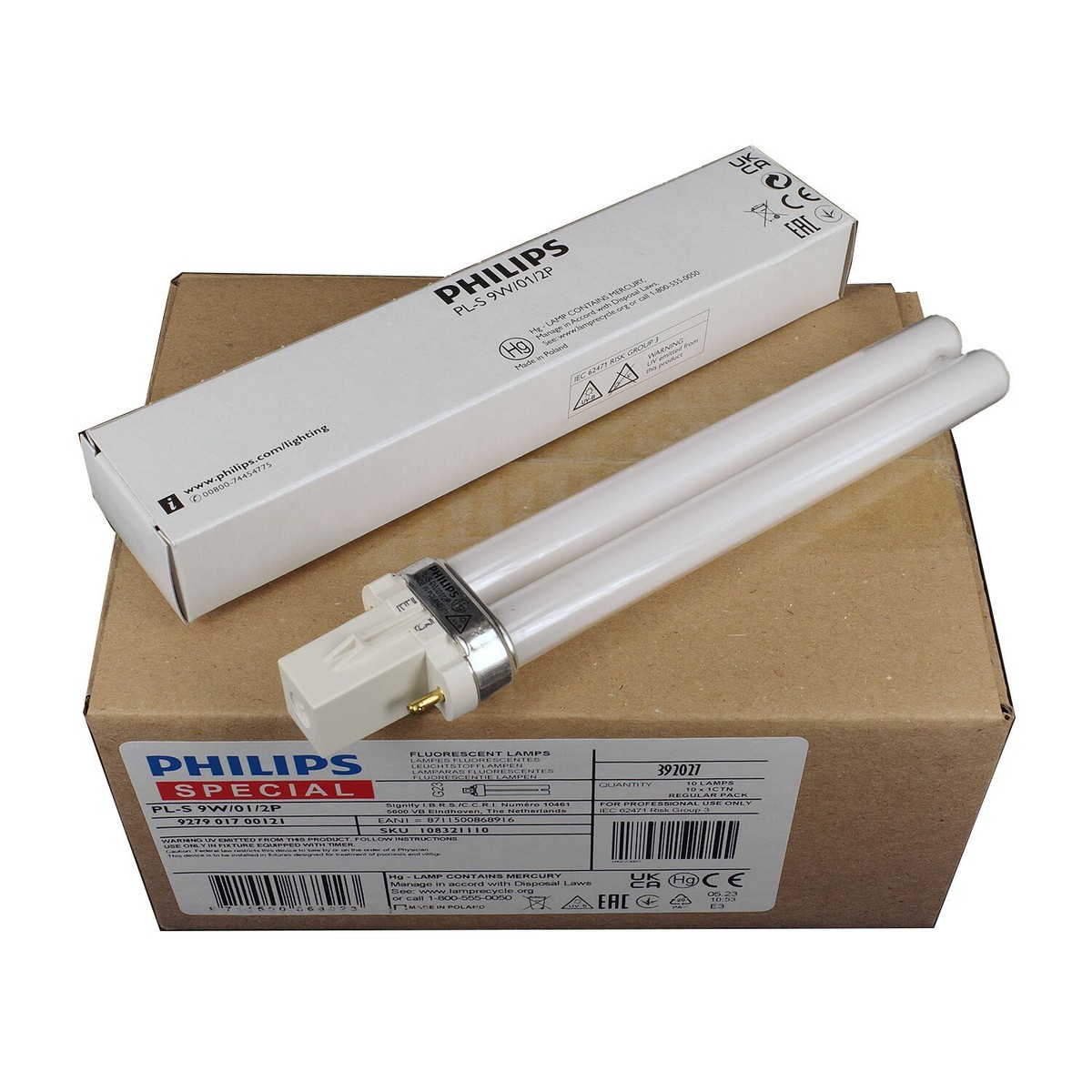 Philips UVB Narrowband 311nm Pl-s 9w/01/2p Bulb - for Vitiligo