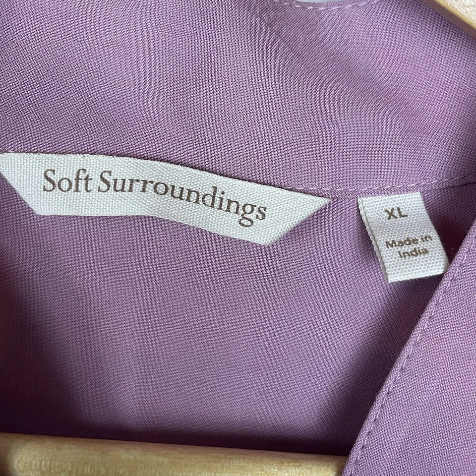 Soft Surroundings XL Briony Embroidered Rayon Boho Resort Maxi Dress - Image 3 of 4