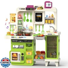 Kids Kitchen Playset with Lights, Sounds and Steam, Large Toddler