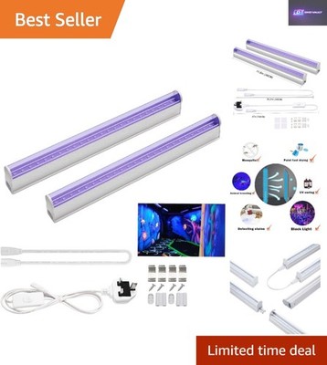 Doppelpack 6W UV LED Schwarzlichter - Ideal für Clubs, Partys & Ausstellungen