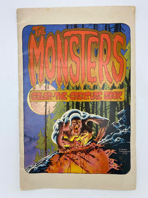 The Monsters Color-The-Creature Book Berni Wrightson 1974 Large Paperback 11x17