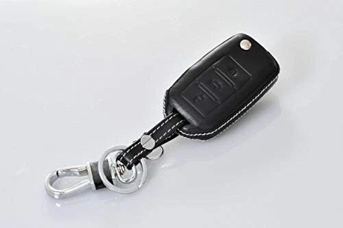 core OBJ Leather Key Cover with White Stitching for Volkswagen Beetle/UP / Golf5 - Image 2 of 3