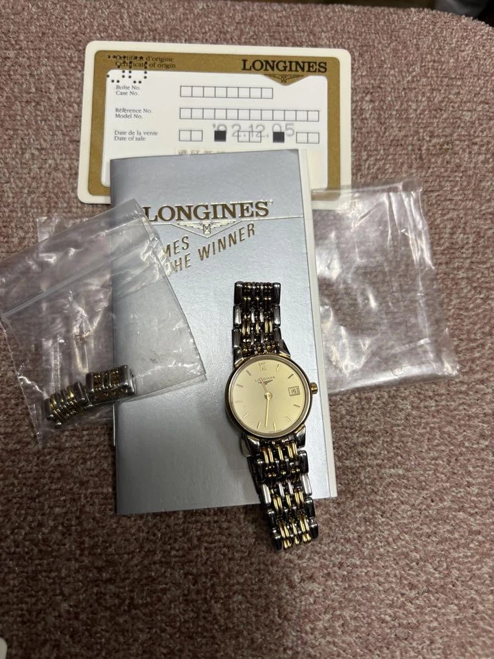 Reloj Longines Grand Clásico Damas Dorado Plata Duo Tono L5.1323 Fecha Dial Foto 4 de 4