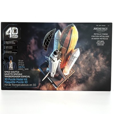 4D Build Architect Series Space Shuttle 3D Puzzle Model Kit with LED Lights