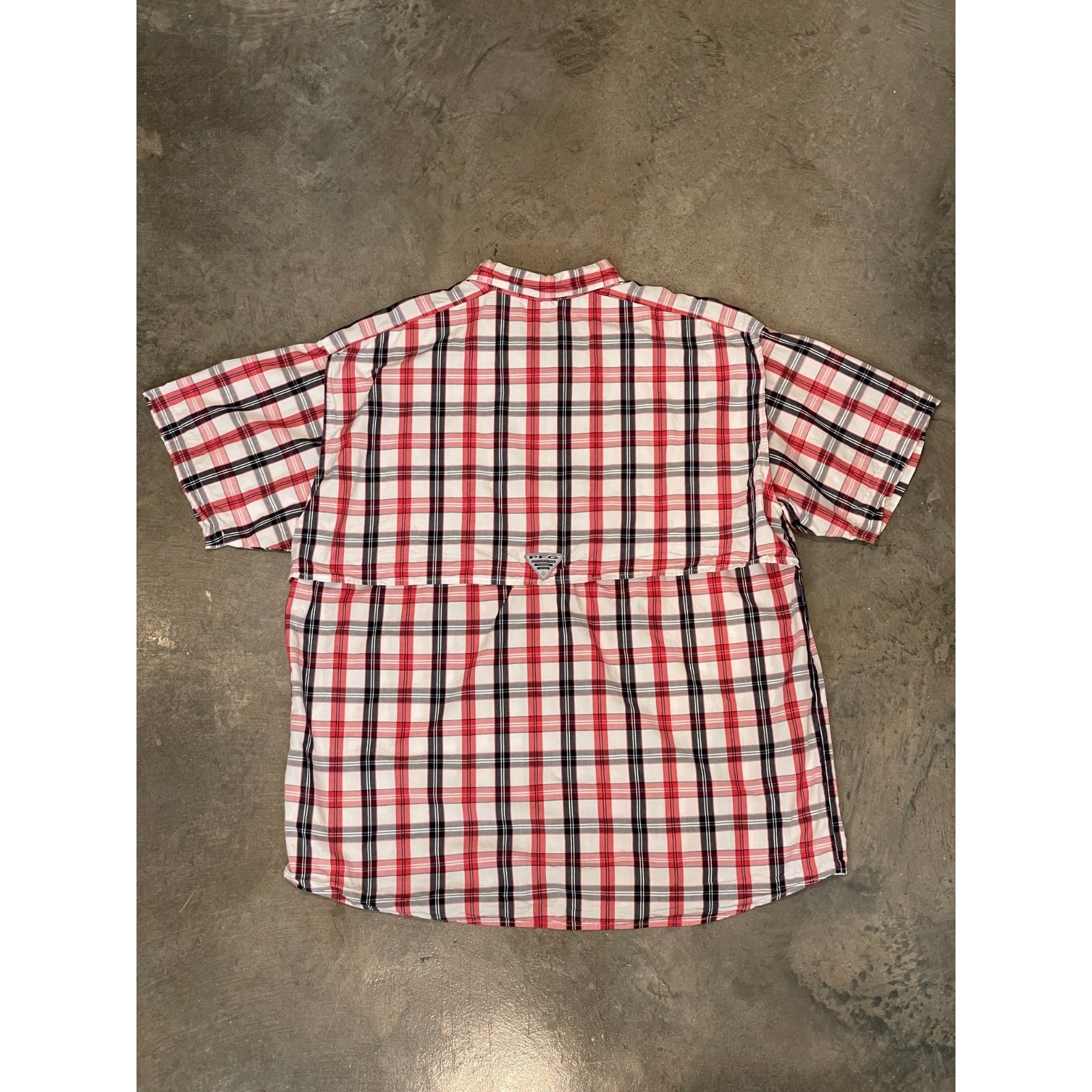 Columbia PFG Super Bonehead Shirt Mens L Red Plaid Vented Fishing Button Up thumbnail 2