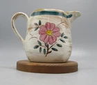 Stangl Garden Flower Pitcher/Jug Beige Wash Background  5 in tall Trenton 3434L
