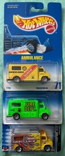 HOT WHEELS AMBULANCE LOT OF 3 Variations