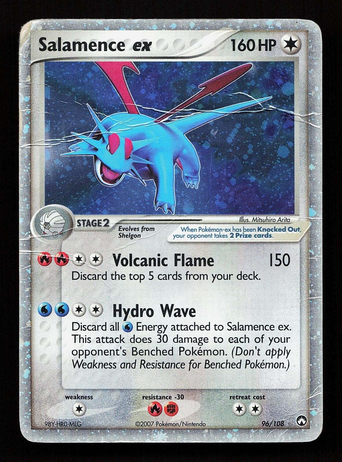 Salamence ex 96/108 EX Rare Power Keepers Pokemon Card