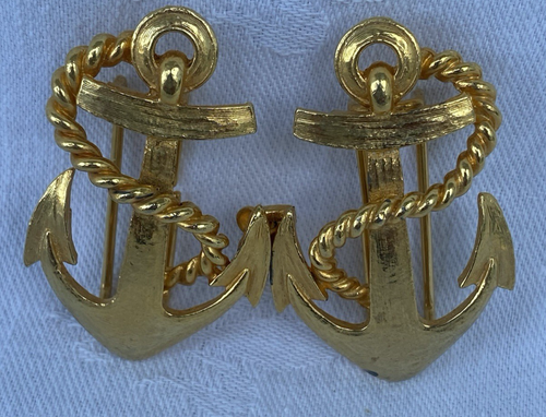 Vtg Mimi di Niscemi BOAT ANCHORS Signed "MIMI di N 1978" Belt Buckle Gold Plated - Picture 9 of 18