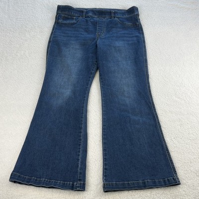 Gloria Vanderbilt Shape Effect High-Rise Flare Pull On Denim Blue Jeans Sz 16PS