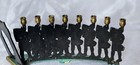 VTG Brass Menorah Israeli Hanukkah Judaica Maccabee  9 Candle Holder  — photo 6