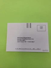 Nintendo snes acclaim registration card C-acl-sns-usa-1