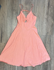 ASTR The Label Halter Dress Womens M Keyhole Sleeveless Peach Coral
