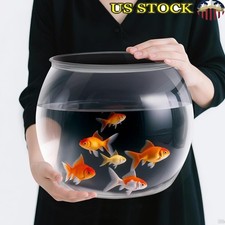 Spacious 3 Gallon Round Fish Bowl Shatterproof Indoor Outdoor Aquarium Decor New
