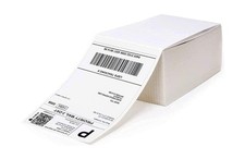 MFLABEL Fanfold 4" x 6" Direct Thermal Labels White Perforated Shipping Label...