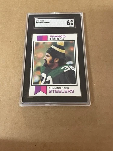 1973 TOPPS #89 FRANCO HARRIS ROOKIE FOOTBALL CARD  STEELERS  SGC 6 EX-MT