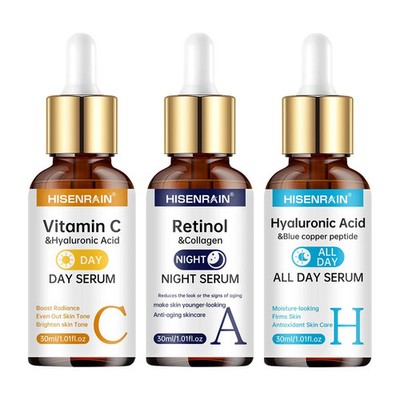 Vitamin C + Retinol + Hyaluronic Acid Serum Duo | Anti-Aging Brightening Hydrati