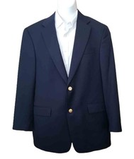 Hart Schaffner Marx Gold Navy Blue Wool Blazer Men's Size 39R
