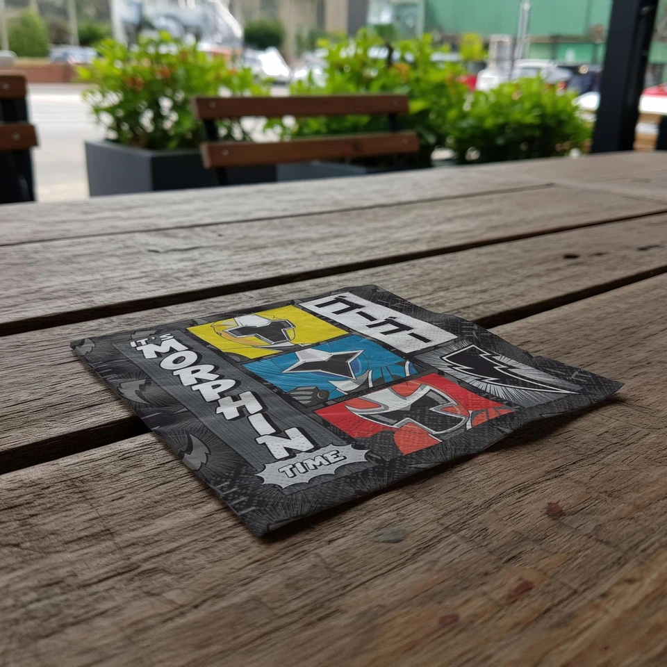 Servilletas para bebidas Power Rangers Ninja Steel 5", paquete de 16 Foto 2 de 4